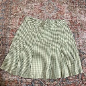 Free people green pleated skirt size 12